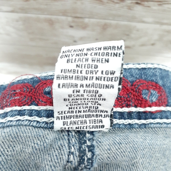 Bongo Crop Jeans Sz 5 Embroidered Pockets 930 - Picture 4 of 4